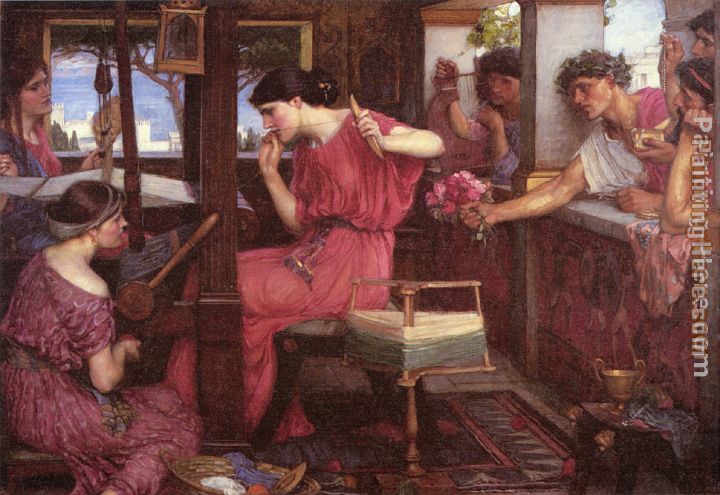 John William Waterhouse Penelope and the Suitors